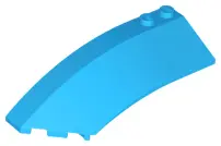 Dark Azure Wedge 8 x 3 x 2 Open Left