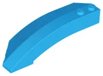 Dark Azure Wedge 8 x 3 x 2 Open Right