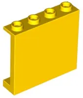 Yellow Panel 1 x 4 x 3 with Side Supports - Hollow Studs