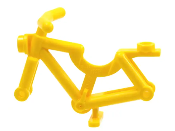 Yellow Bicycle Frame with Handlebars