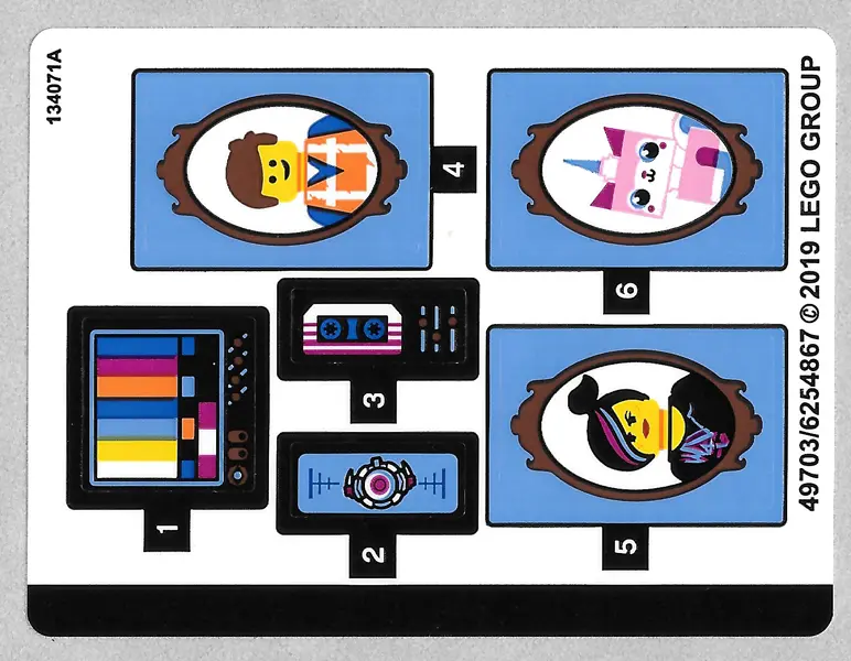 Sticker Sheet for Set 70831 - (48070/6254867)