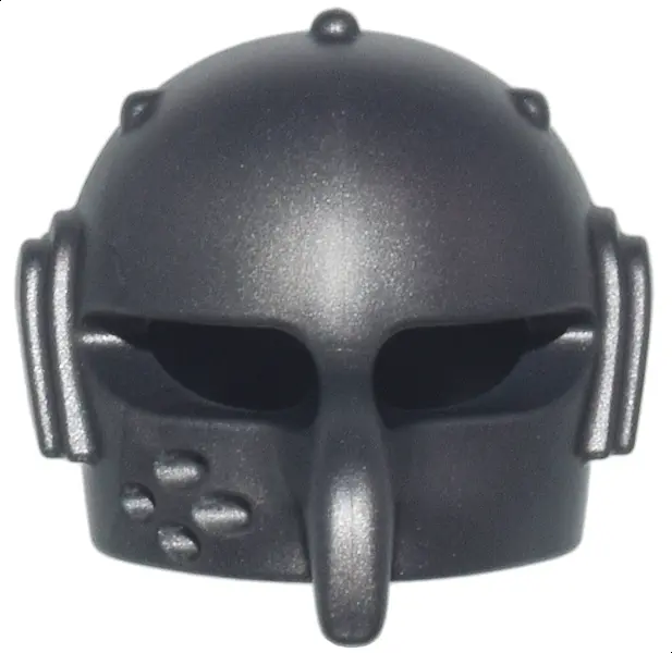 Pearl Dark Gray Minifigure, Headgear Helmet Castle / Fantasy Rounded with Rivets, Mask with Eye Hole