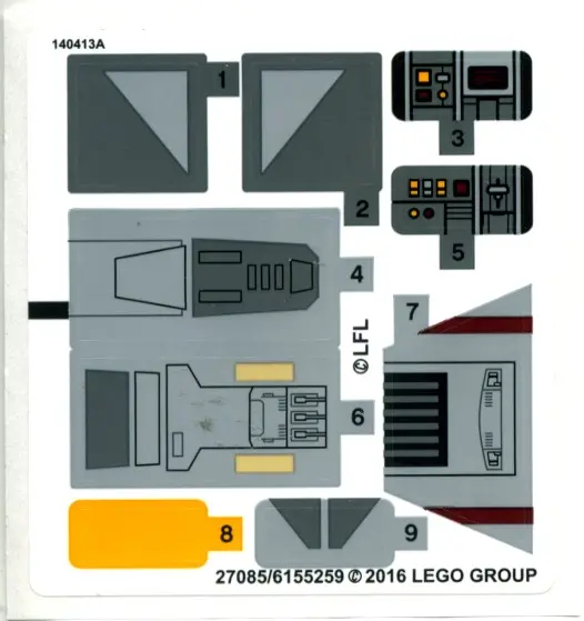 Sticker Sheet for Set 75158 - International Version - (27085/6155259)