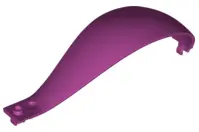 Magenta Panel 4 x 4 x 11 Curved Tapered with Clip at Each End