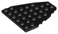 Black Wedge, Plate 7 x 6 with Stud Notches (Boat Bow Plate)
