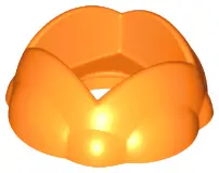 Orange Duplo Rock Round with Hole in Center