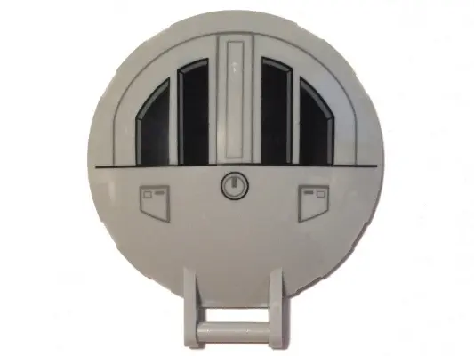 Light Bluish Gray Dish 6 x 6 Inverted with Bar Handle with SW TIE Striker Hatch Pattern