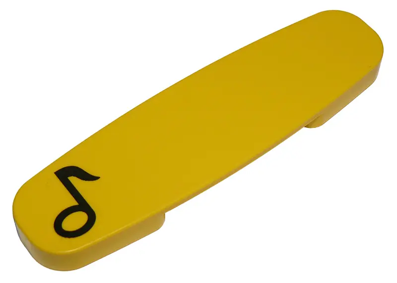 Yellow Duplo, Train Action Brick with Black Music Note Pattern