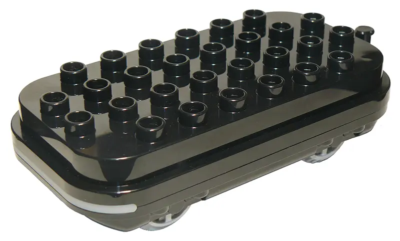 Black Duplo, Train Locomotive Base Push & Go Motor with Milky White Light Bar
