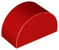 Red Duplo, Brick 2 x 4 x 2 Slope Curved Double