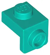 Dark Turquoise Bracket 1 x 1 - 1 x 1