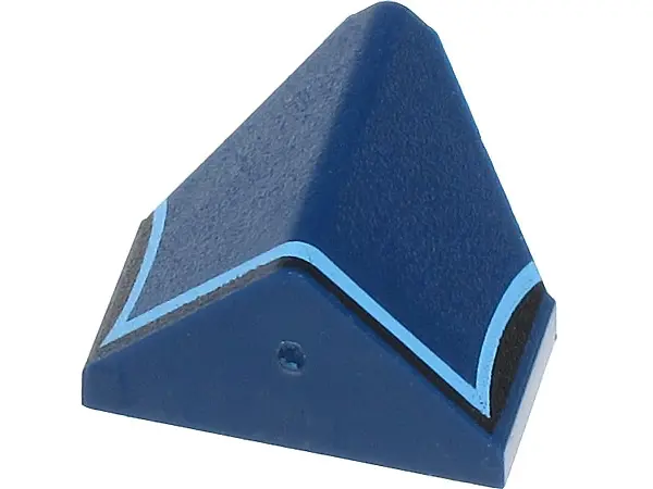 Dark Blue Slope 45 2 x 1 Double / Inverted with Bottom Stud Holder with Black and Medium Blue Lines 