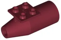 Dark Red Engine, Smooth Large, 2 x 2 Thin Top Plate