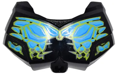 Black Large Figure Chest Armor Small with Bionicle Storm Beast Pattern