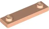 Nougat Plate, Modified 1 x 4 with 2 Studs with Groove