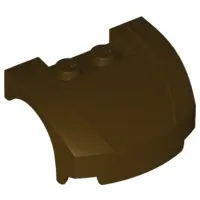 Dark Brown Vehicle, Mudguard 3 x 4 x 1 2/3 Curved Front