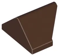 Dark Brown Slope 45 2 x 1 Double / Inverted with Bottom Stud Holder