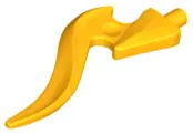 Bright Light Orange Wave Rounded Curved Single with Bar End and Triangular Base (Flame)