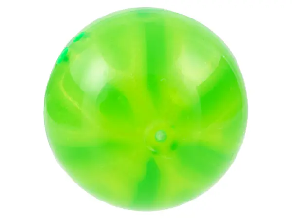 Trans-Bright Green Ball, Hard Plastic 19mm D. with Molded Satin Trans-Clear Slotted Inner Ball Patte