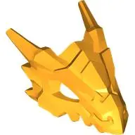 Bright Light Orange Dragon Head (Ninjago) Jaw Upper with Horns and Large Eye Openings