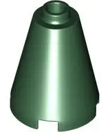 Dark Green Cone 2 x 2 x 2 - Open Stud