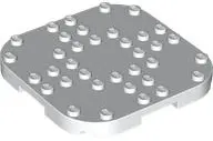 White Plate, Modified 8 x 8 with Rounded Corners and 4 Feet