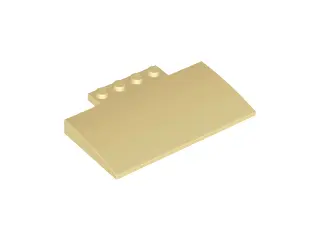 Tan Slope, Curved 5 x 8 x 2/3 with 4 Studs