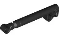 Black Technic, Shock Absorber 11L with Internal Spring, Dark Bluish Gray Shaft and Black Tip