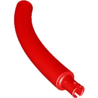 Red Dinosaur Tail / Neck Middle Section with Bar Hole and Technic Pin