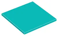Dark Turquoise Tile 6 x 6 with Bottom Tubes