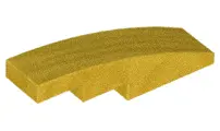 Metallic Gold Slope, Curved 4 x 1