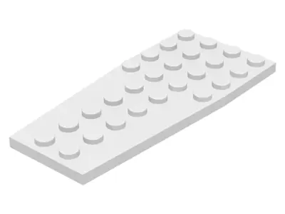 White Wedge, Plate 4 x 9 without Stud Notches