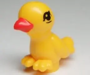 Bright Light Orange Bird, Friends Style with Red Beak and Black Eyes Pattern (Goldie)