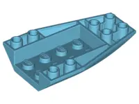 Medium Azure Wedge 6 x 4 Triple Inverted Curved