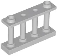 Light Bluish Gray Fence 1 x 4 x 2 Spindled with 2 Studs
