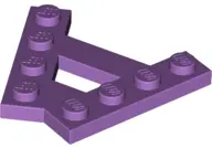 Medium Lavender Wedge, Plate A-Shape with 2 Rows of 4 Studs