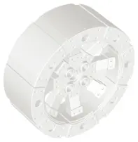White Wheel Wagon Viking with 12 Holes (55mm D.)