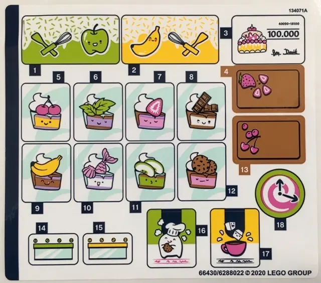 Sticker Sheet for Set 41393 - (66430/6288022)