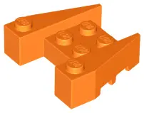 Orange Wedge 3 1/2 x 4 with Stud Notches