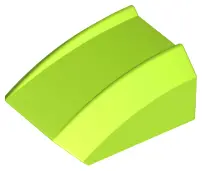 Lime Slope, Curved 2 x 2 Lip