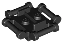 Black Brick, Modified 2 x 2 with Bar Handles on 4 Sides