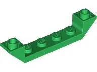 Green Slope, Inverted 45 6 x 1 Double with 1 x 4 Cutout