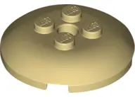 Tan Brick, Round 4 x 4 x 2/3 Dome Top with Hole