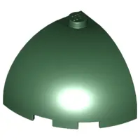 Dark Green Brick, Round Corner 3 x 3 x 2 Dome Top