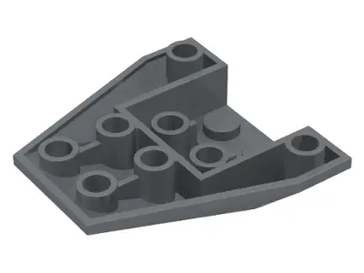 Dark Bluish Gray Wedge 4 x 4 Triple Inverted with Connections between 2 Studs
