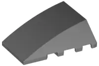 Dark Bluish Gray Wedge 4 x 4 Triple Curved No Studs