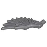 Dark Bluish Gray Minifigure Wing Feathered