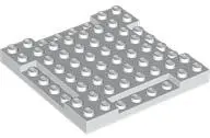 White Brick, Modified 8 x 8 x 2/3 with 1 x 4 Indentations