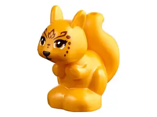 Bright Light Orange Squirrel, Friends Style with Bright Light Orange Eyes, Black Eyelashes, Nose and