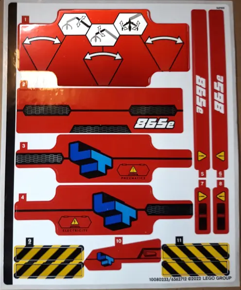 Sticker Sheet for Set 42144 - (10080233/6362712)